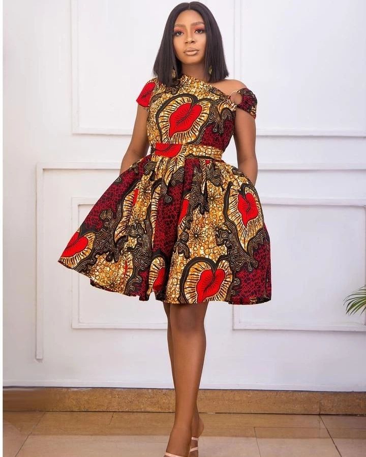 50 Short Gown Ankara Fashion Dresses For Beautiful And Classy Ladies