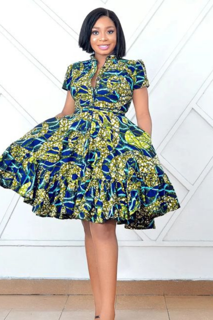 Ankara Short Flare Gowns: 30+ Latest and Trending Styles For Any Occasion