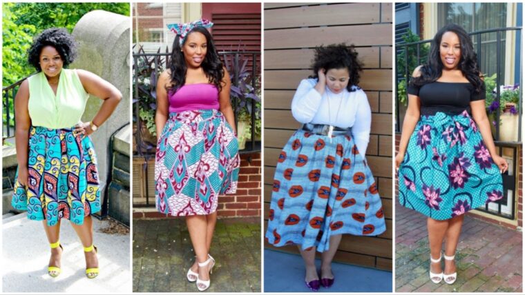 25 Beautiful Ankara Skirt Styles For Chubby Ladies