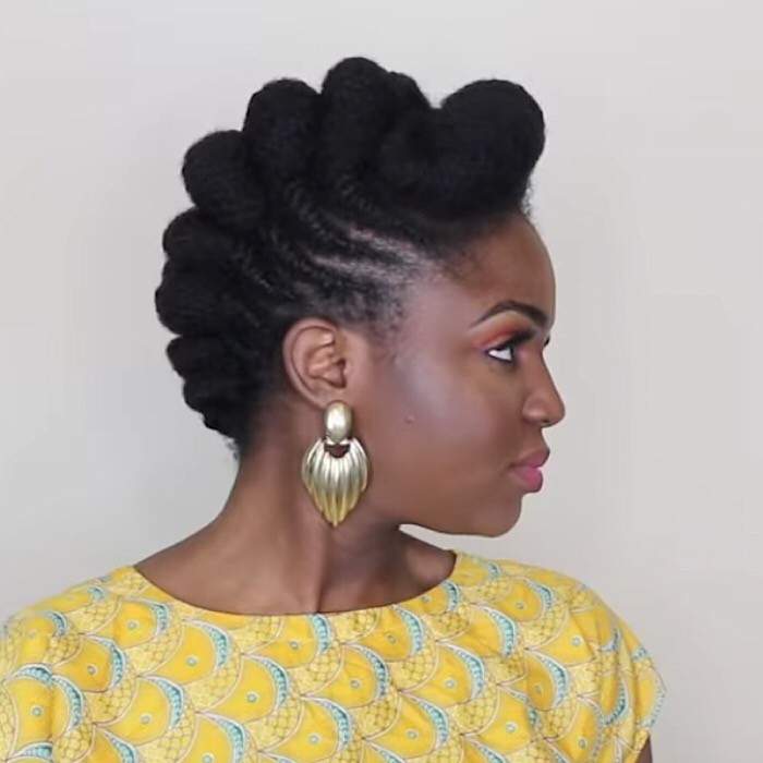 20+ Natural Hair Updos to Slay Your Wedding Day (7)