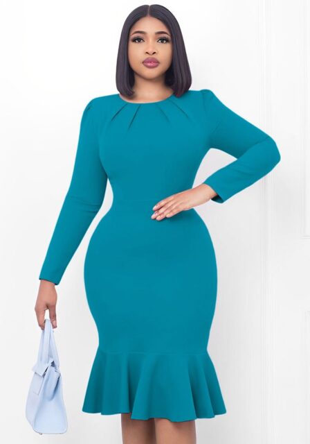 Scuba Fabric Dress Designs (5)