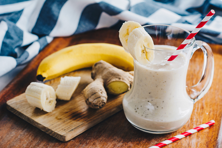 Banana Ginger Smoothie to Help Burn Stomach Fat