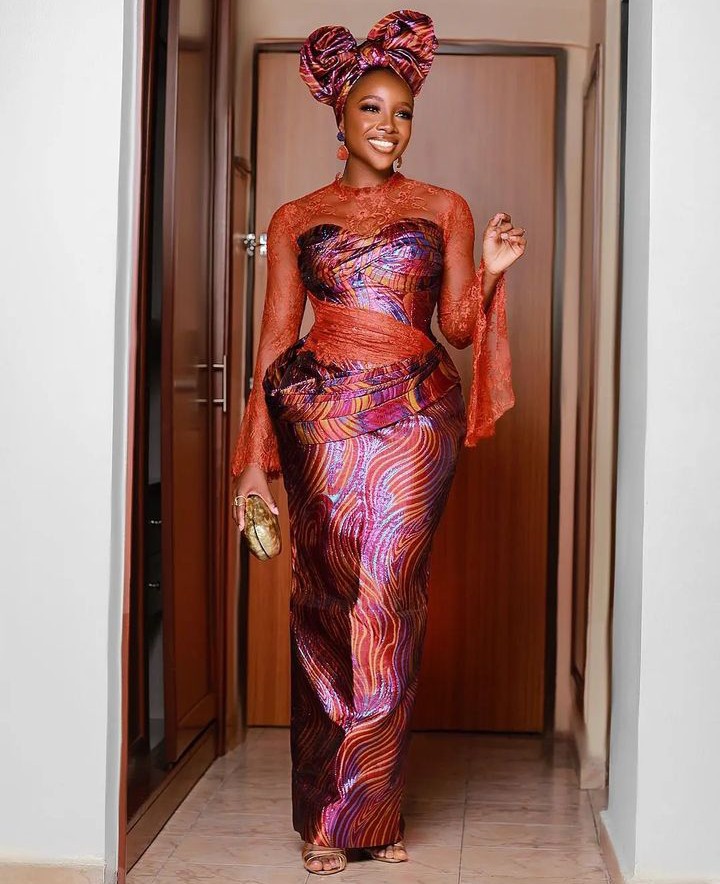 Aso Ebi Dresses,Floor length A-line dress with high slit and embellishments,DS4719 main image 1