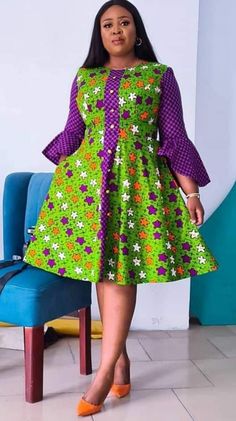 30 Captivating Ankara Long Flare Gown Styles for Wedding Guests