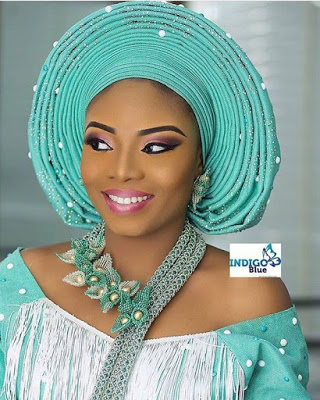 Gorgeous Bride Aso Oke and Makeup Styles for Event