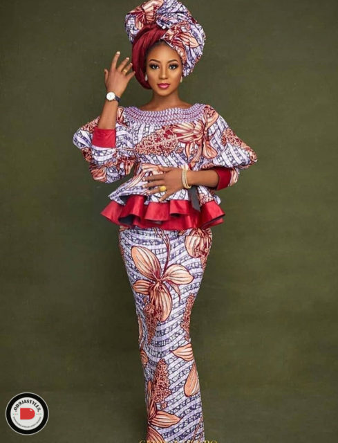  Peplum Skirt and Ankara Blouse Styles