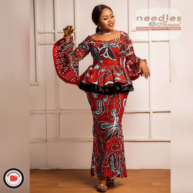 Peplum Skirt and Ankara Blouse Styles