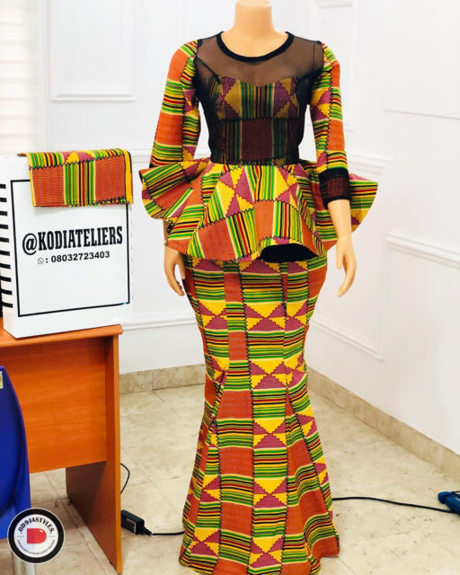 Peplum Skirt and Ankara Blouse Styles
