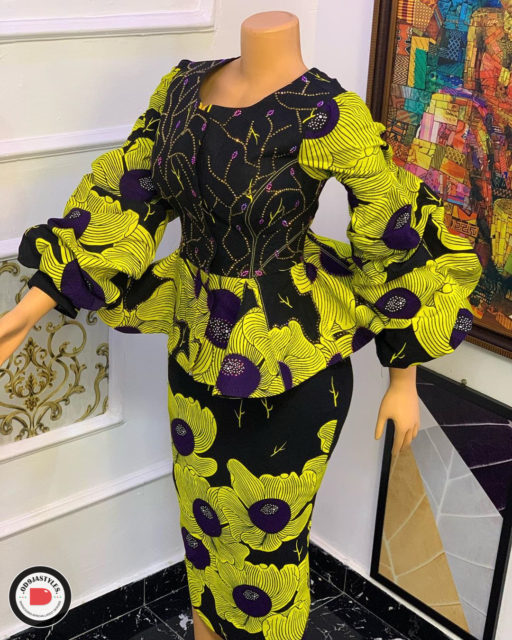  Peplum Skirt and Ankara Blouse Styles