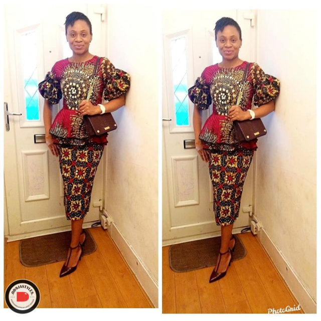 Peplum Skirt and Ankara Blouse Styles
