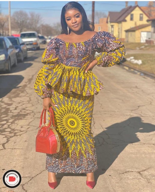  Peplum Skirt and Ankara Blouse Styles