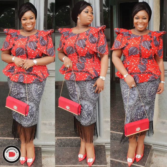 Peplum Skirt and Ankara Blouse Styles