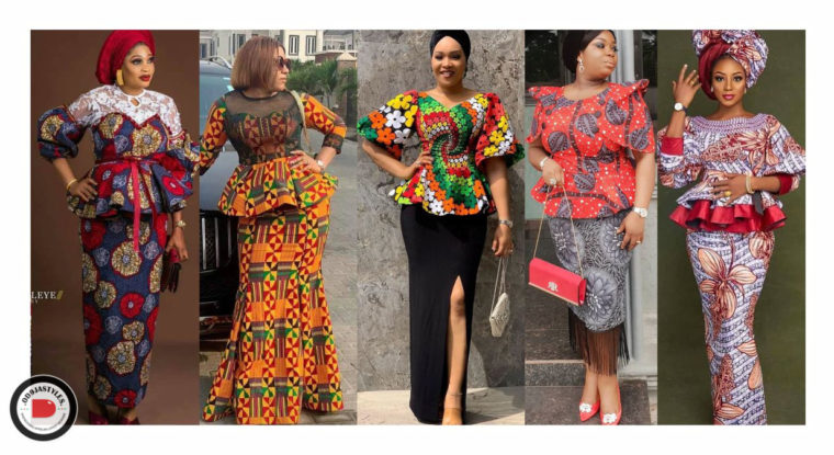 Peplum Skirt and Ankara Blouse Styles