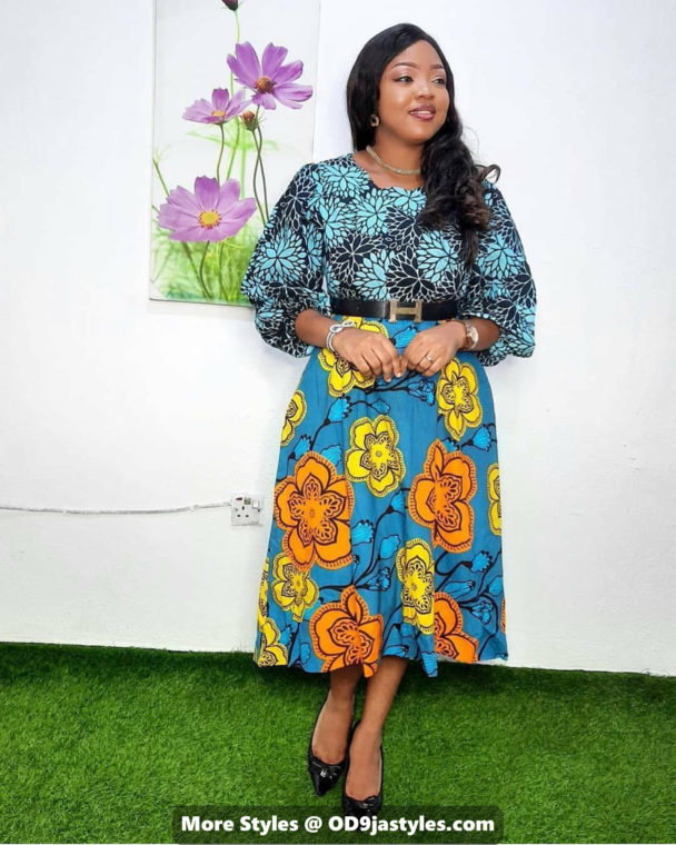 Combination of Ankara print styles