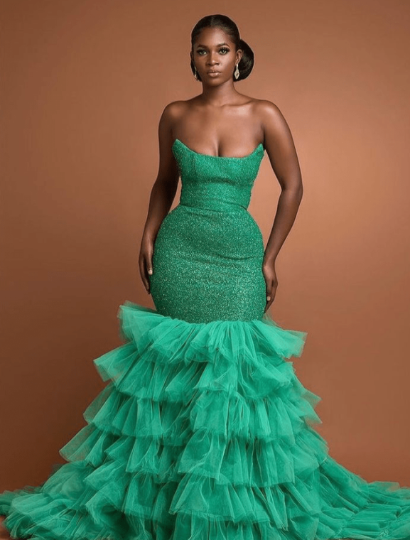 Emerald Green Colour Aso-Ebi Styles