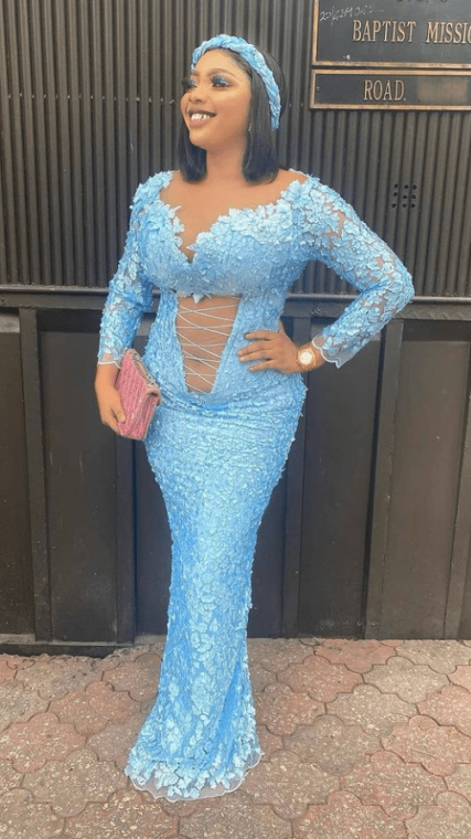 Winning Sky Blue Colour Aso-Ebi Styles For Owambe/Party