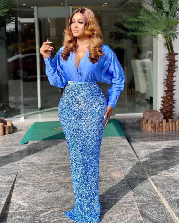 Sequence Material Gown Styles in Nigeria