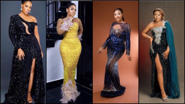 sequence material gown styles in nigeria