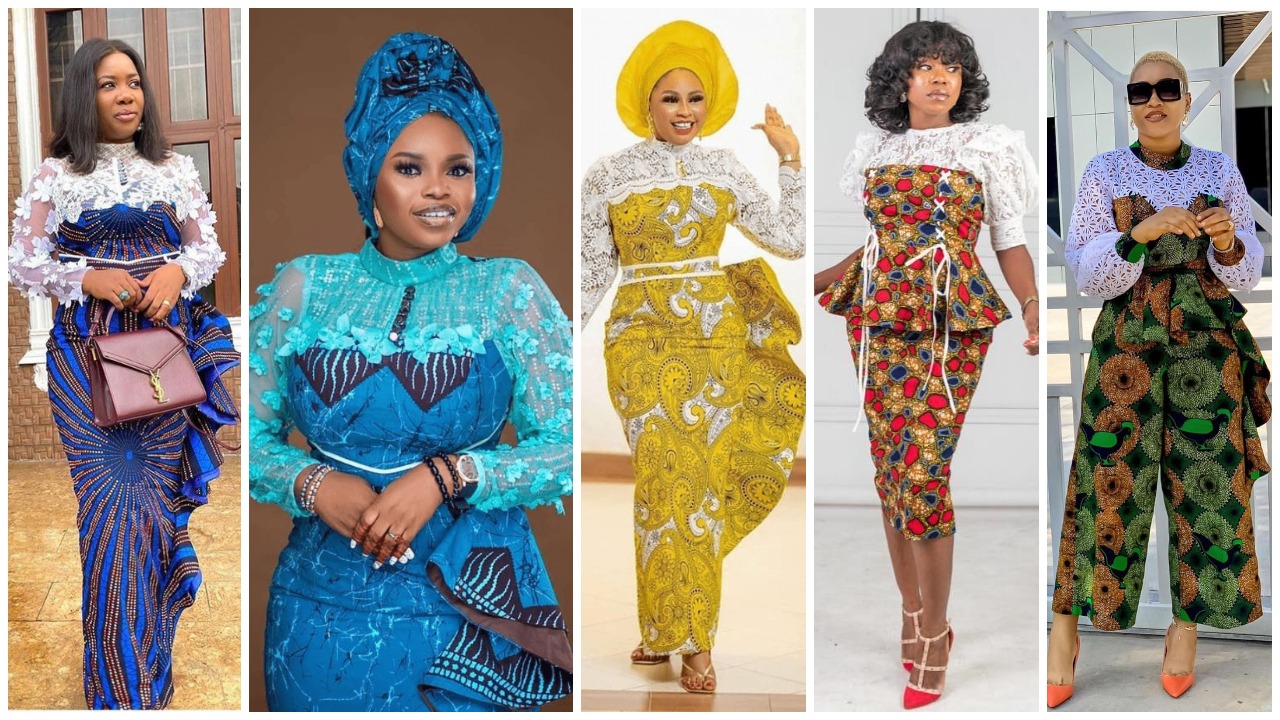Ankara Lace Combo Gown Styles For 2022- See 30 Cute Designs | art-kk.com
