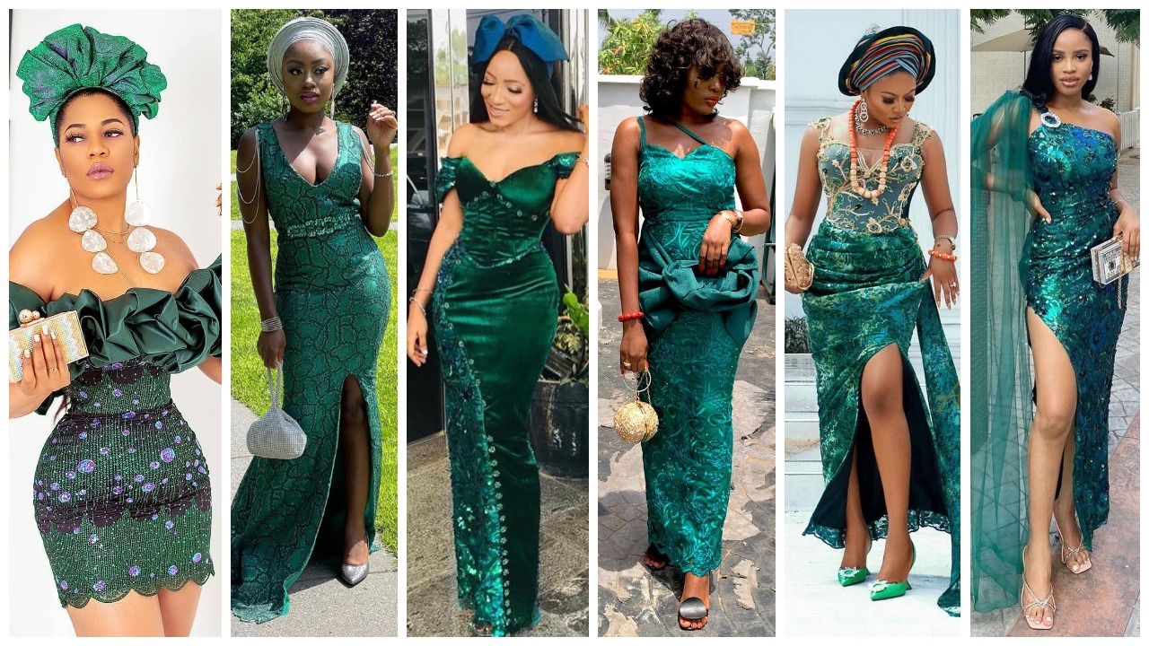 50 Most Gorgeous Aso-Ebi Styles In Multiple Green Colors