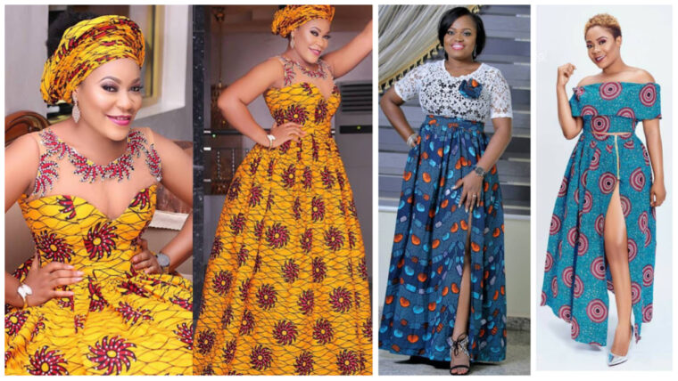 Check Out These Lovely Maxi Dresses: See 30+ Best African Slit Print Design