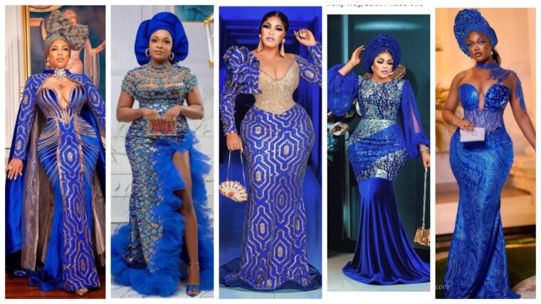 Ovation Owambe Blue Lace Styles- A Must Have For All Wedding Guests