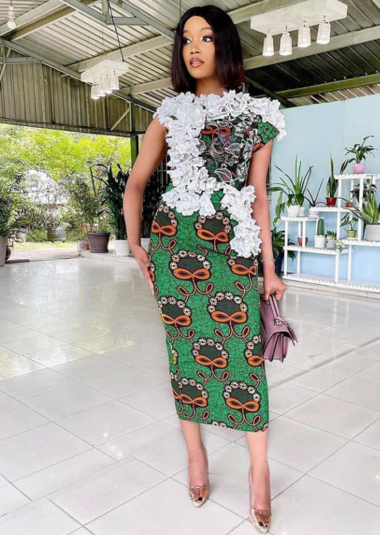 Long Ankara Lace Gowns