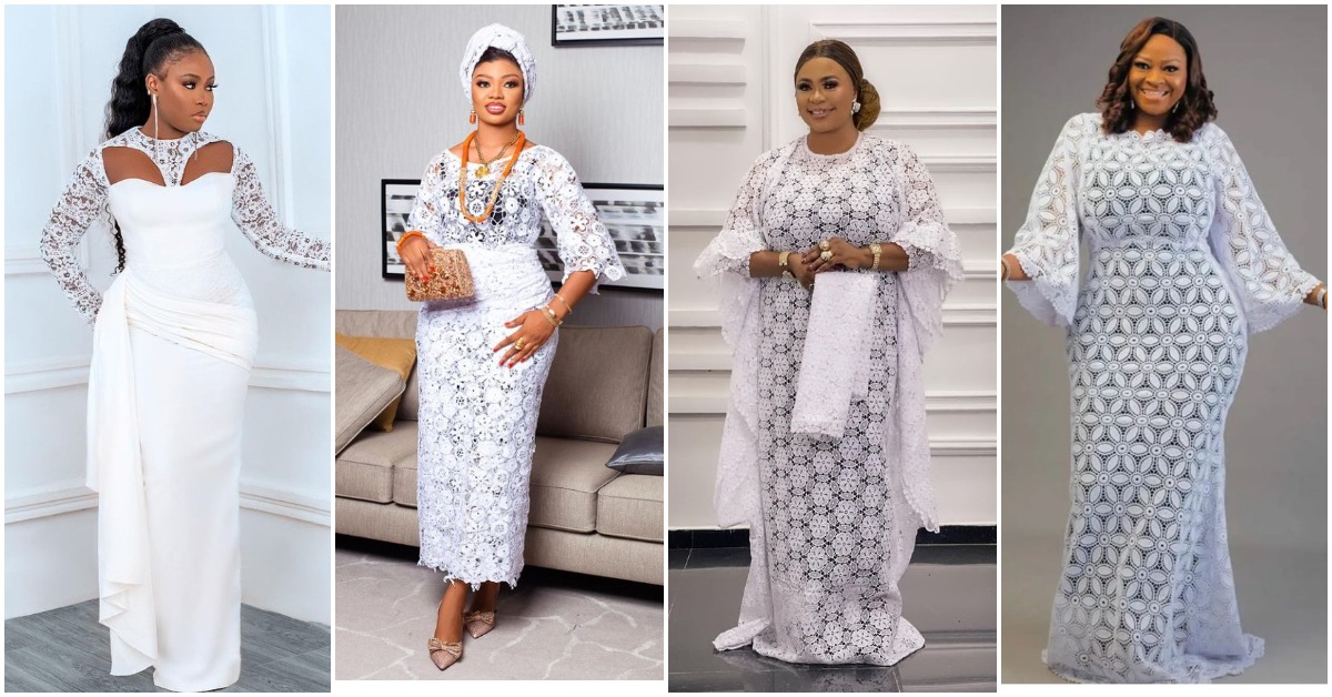 White Lace Outfits for Owambe and Aso-Ebi Parties