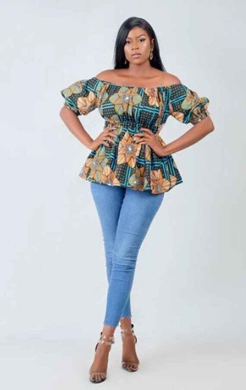 Beautiful Off Shoulder Ankara Styles You Can Wear To Your First Date (47)