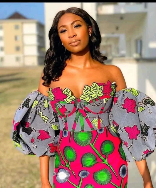 Short Ankara Gown Styles