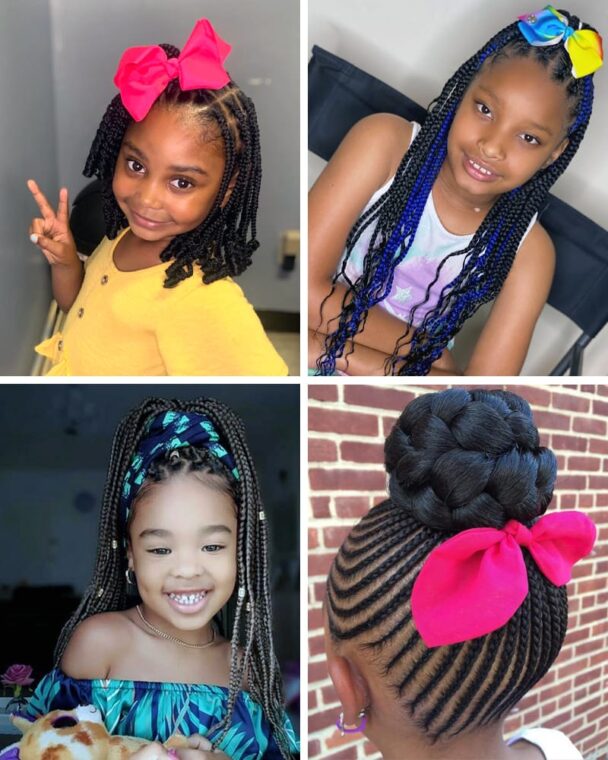 Box Braids For Kids- 100 Best Protective Hairstyles For Kids | OD9JASTYLES