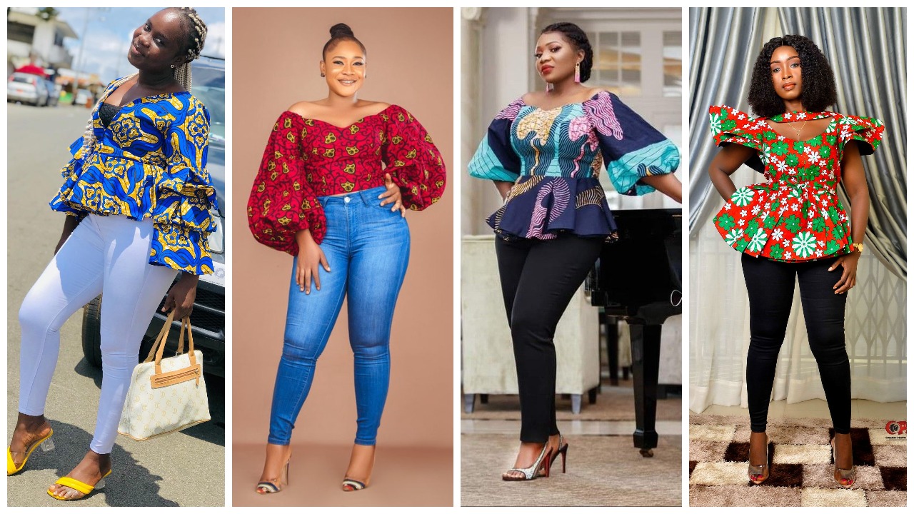 20+ Fashionable Ways To Styles Your Ankara Blousetops With Jeans For Stylish Looks