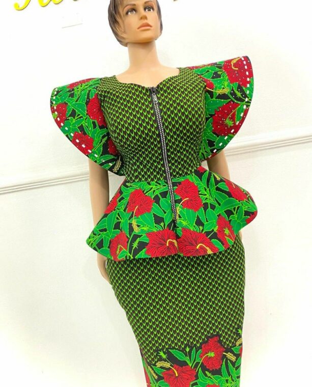 Dazzling Front Zipper Ankara Styles Ankara BlousesTops For Elegant Looks (13)