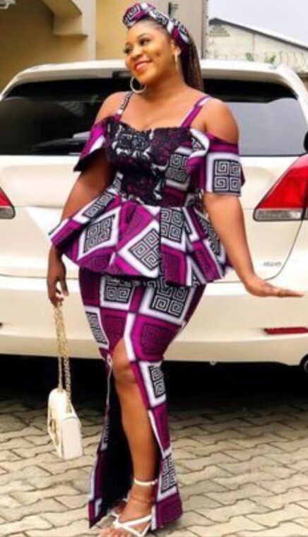 Fascinating Ankara Skirt and Peplum Blouse Styles (20)