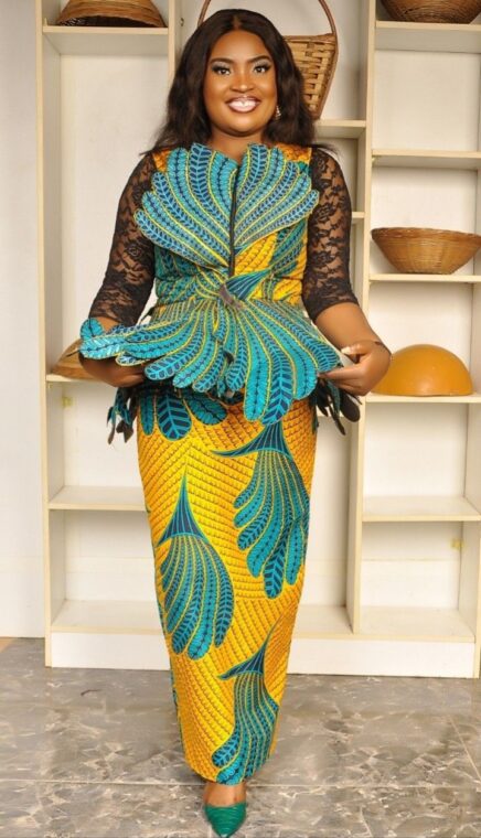 Fascinating Ankara Skirt and Peplum Blouse Styles (21)