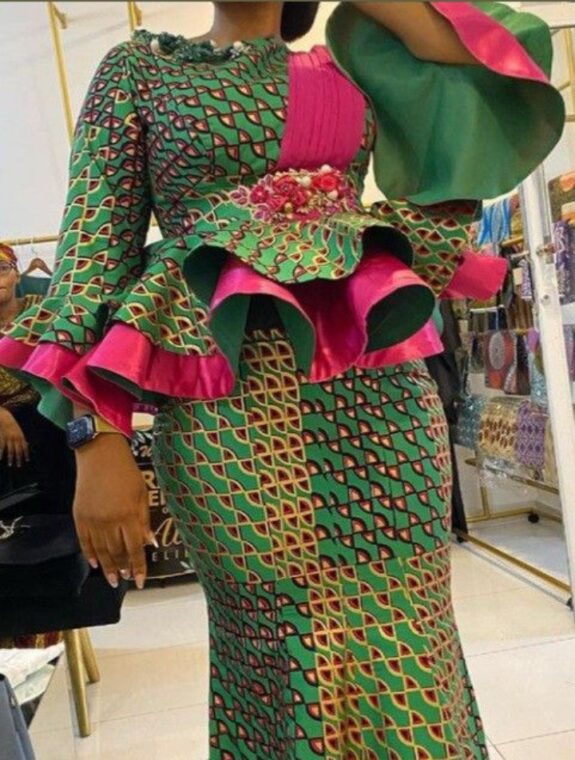 Fascinating Ankara Skirt and Peplum Blouse Styles (24)