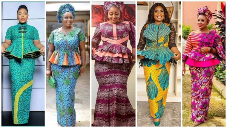 Fascinating Ankara Skirt And Peplum Blouse Styles