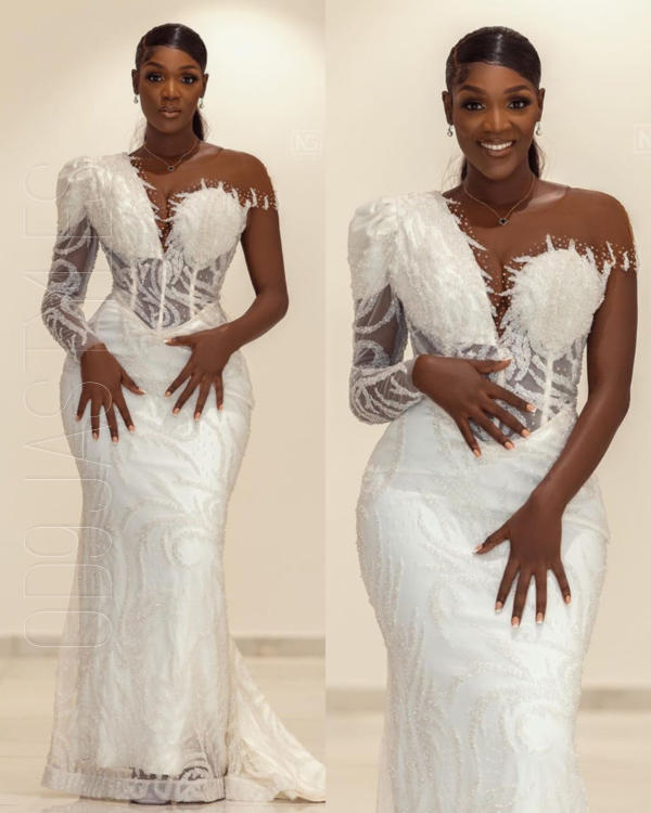 Fabulous White Lace Styles For Owambe Parties (1)