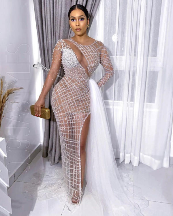 Fabulous White Lace Styles For Owambe Parties (13)