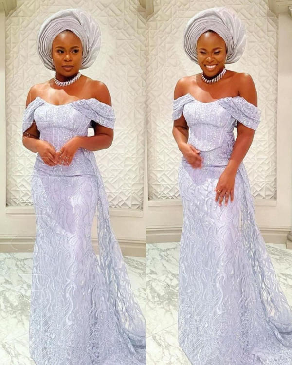 Fabulous White Lace Styles For Owambe Parties (5)