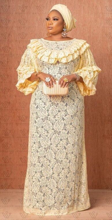 Gorgouse and Attractive Lace Bubu Kaftan Styles For Stylish Ladies (1)