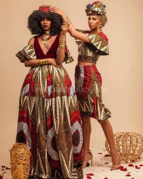 Stylish Ankara Outfits for Friends Who Make a Statement Together (11)