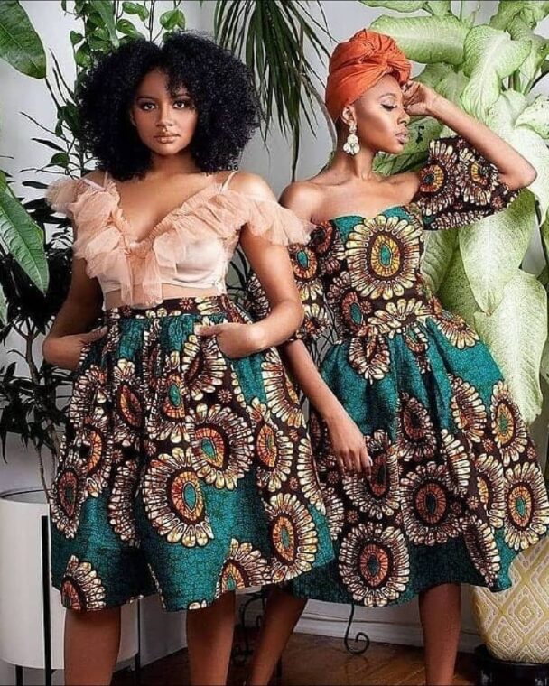 Stylish Ankara Outfits for Friends Who Make a Statement Together (13)