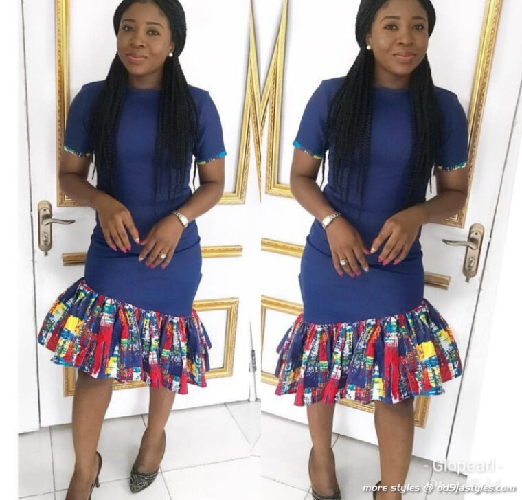 The Most Recent Trends In Ankara Jean Combo Styles For Ladies (12)