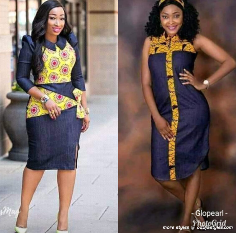 The Most Recent Trends In Ankara Jean Combo Styles For Ladies (18)