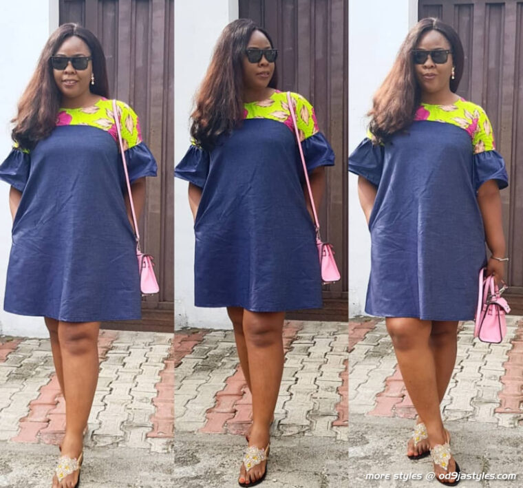 The Most Recent Trends In Ankara Jean Combo Styles For Ladies (20)