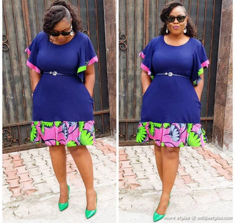 The Most Recent Trends In Ankara Jean Combo Styles For Ladies (25)