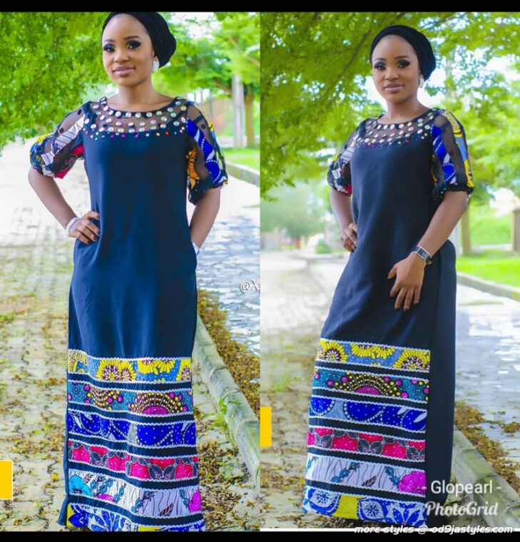 The Most Recent Trends In Ankara Jean Combo Styles For Ladies (3)