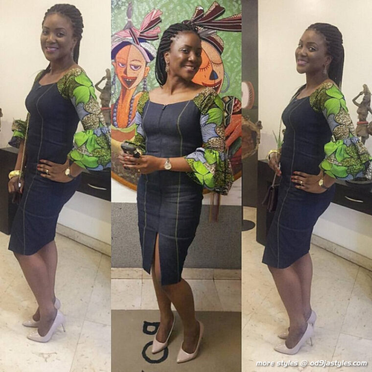The Most Recent Trends In Ankara Jean Combo Styles For Ladies (37)