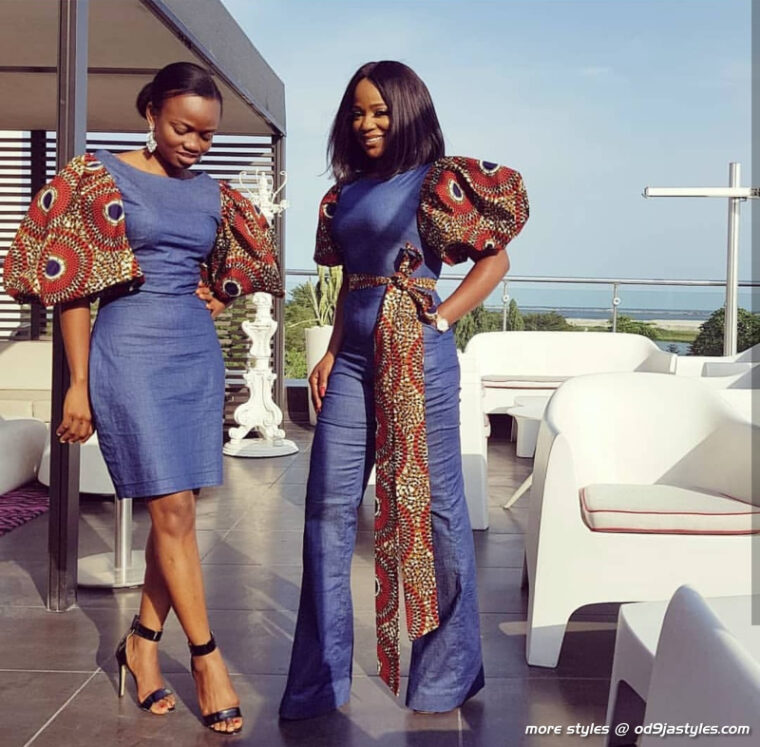 The Most Recent Trends In Ankara Jean Combo Styles For Ladies (40)